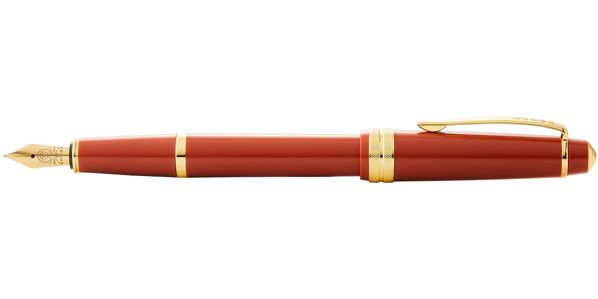 Bailey Light™ Polished Amber Resin and Gold Tone Medium Nib Fountain Pen.