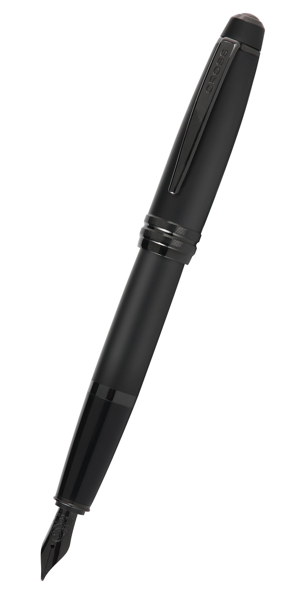 Bailey™ Matte Black Lacquer Stainless Steel Fine Nib Fountain Pen.