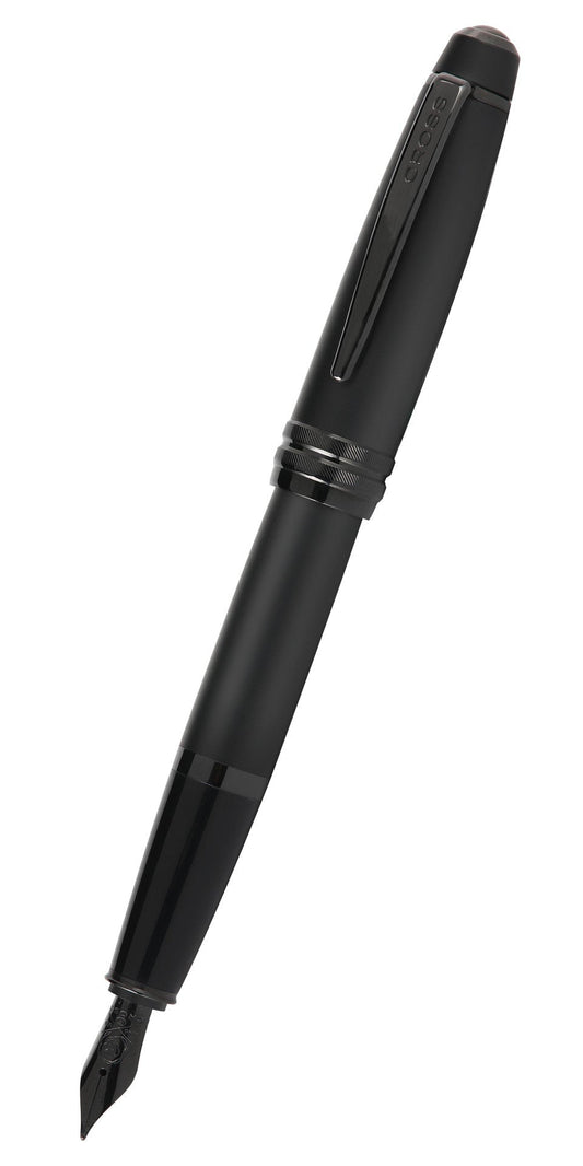 Bailey™ Matte Black Lacquer Stainless Steel Fine Nib Fountain Pen.