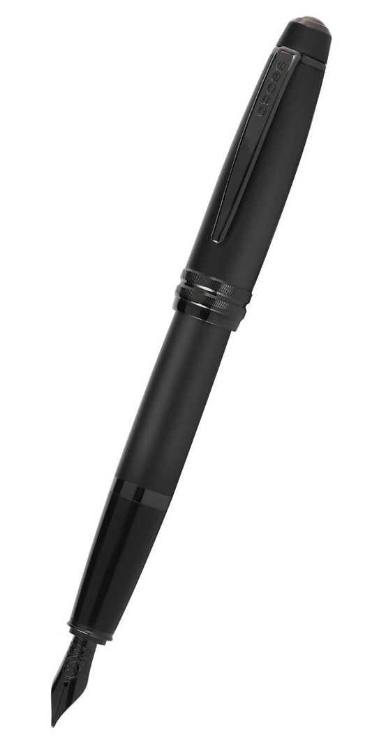 Bailey™ Matte Black Lacquer Stainless Steel Medium Nib Fountain Pen.