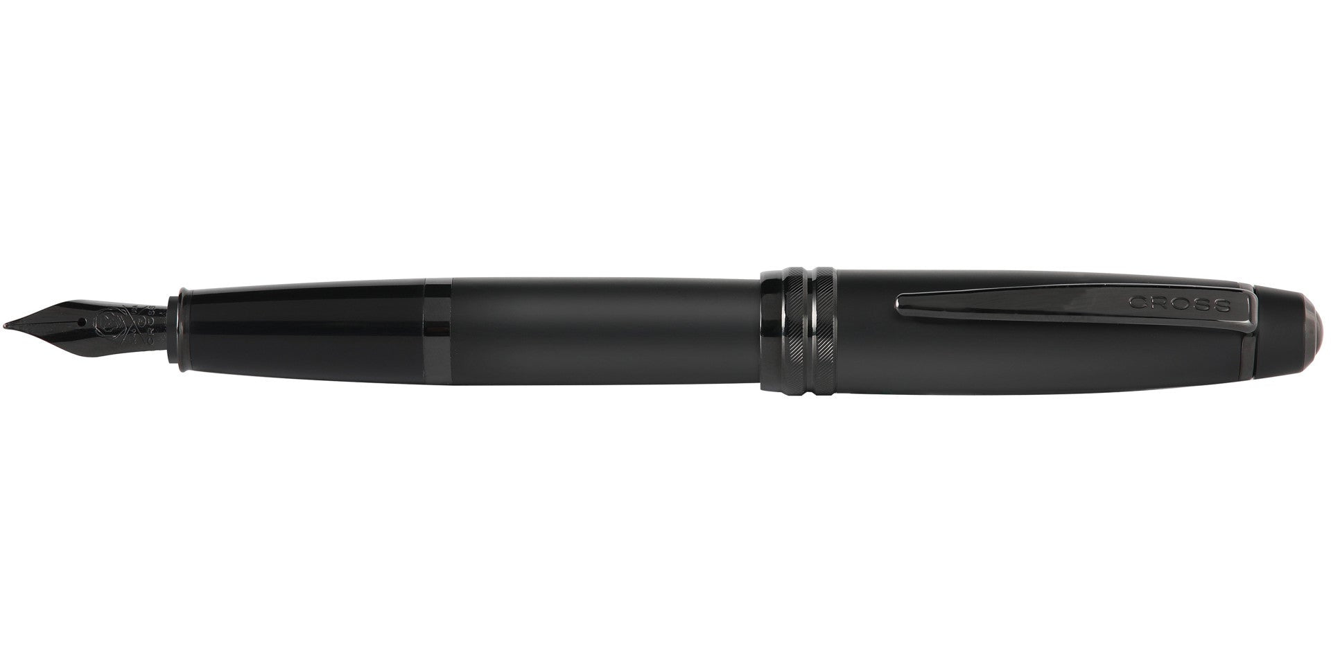 Bailey™ Matte Black Lacquer Stainless Steel Medium Nib Fountain Pen.