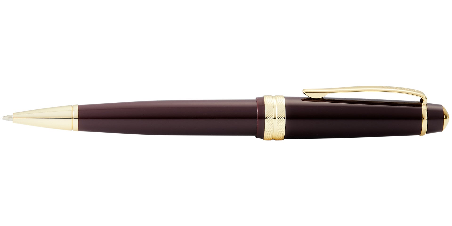 Bailey Light™ Polished Burgundy Resin and Gold Tone Ballpoint Pen.
