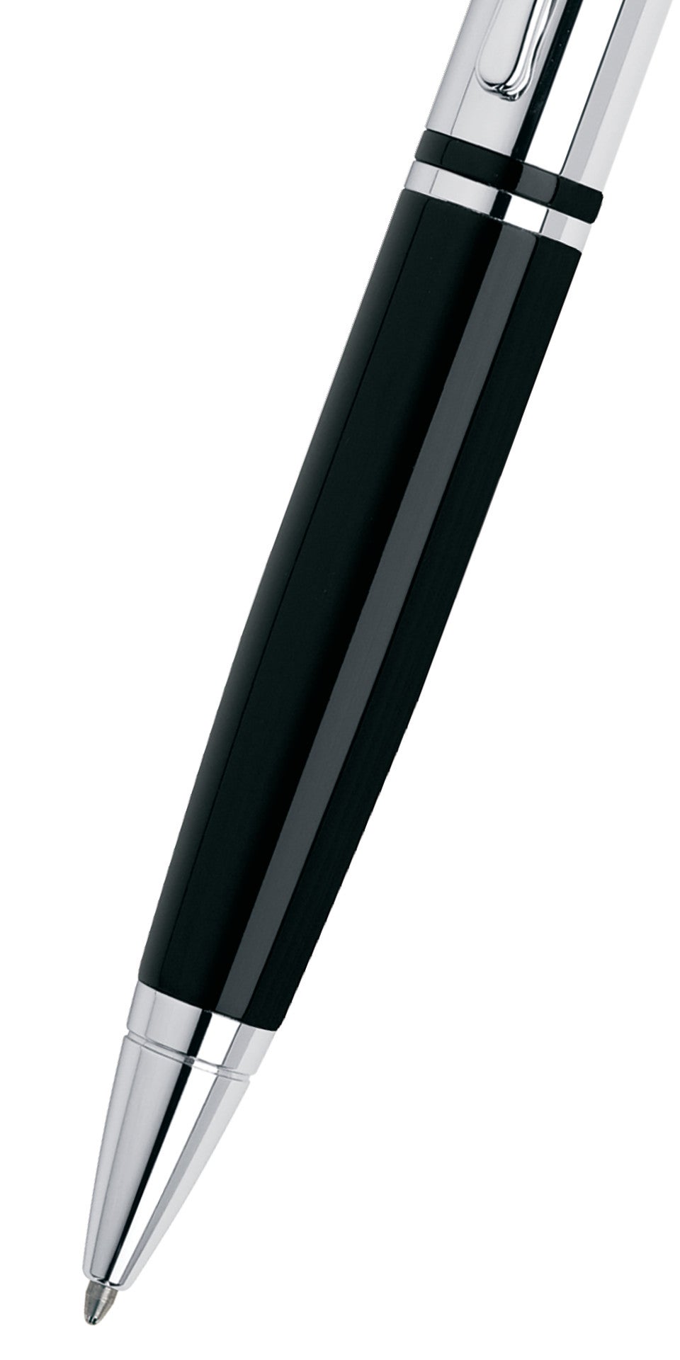 Calais™ Chrome & Black Lacquer Ballpoint Pen.