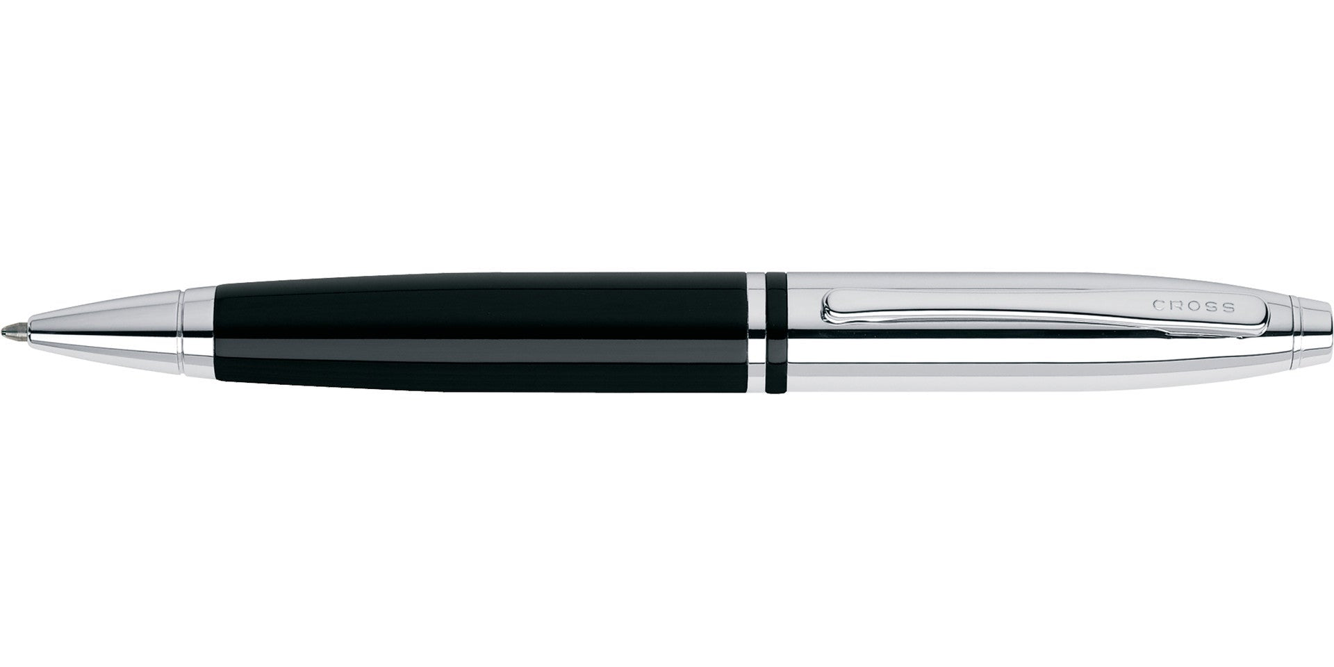 Calais™ Chrome & Black Lacquer Ballpoint Pen.