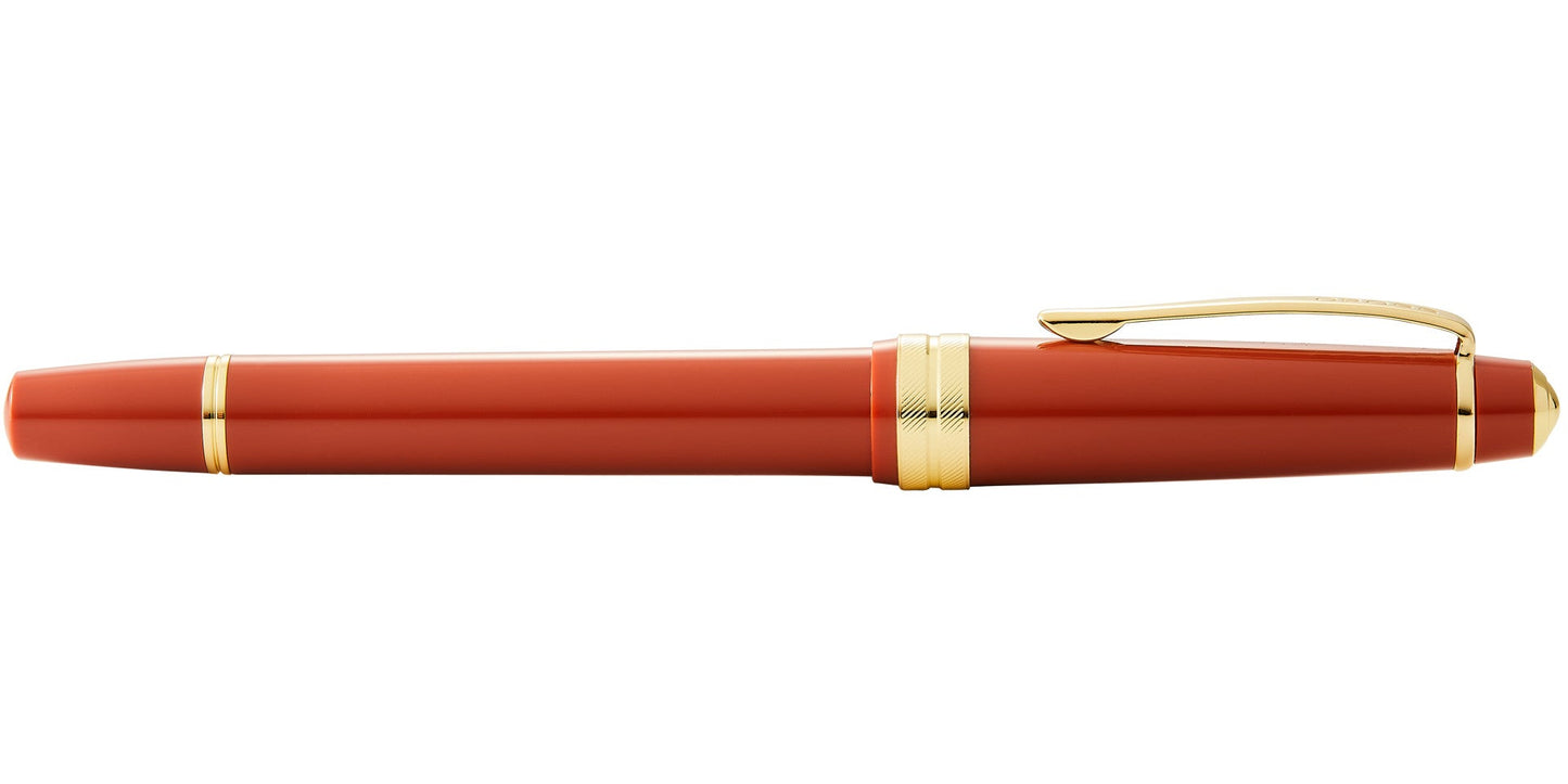 Bailey Light™ Polished Amber Resin and Gold Tone Medium Nib Fountain Pen.
