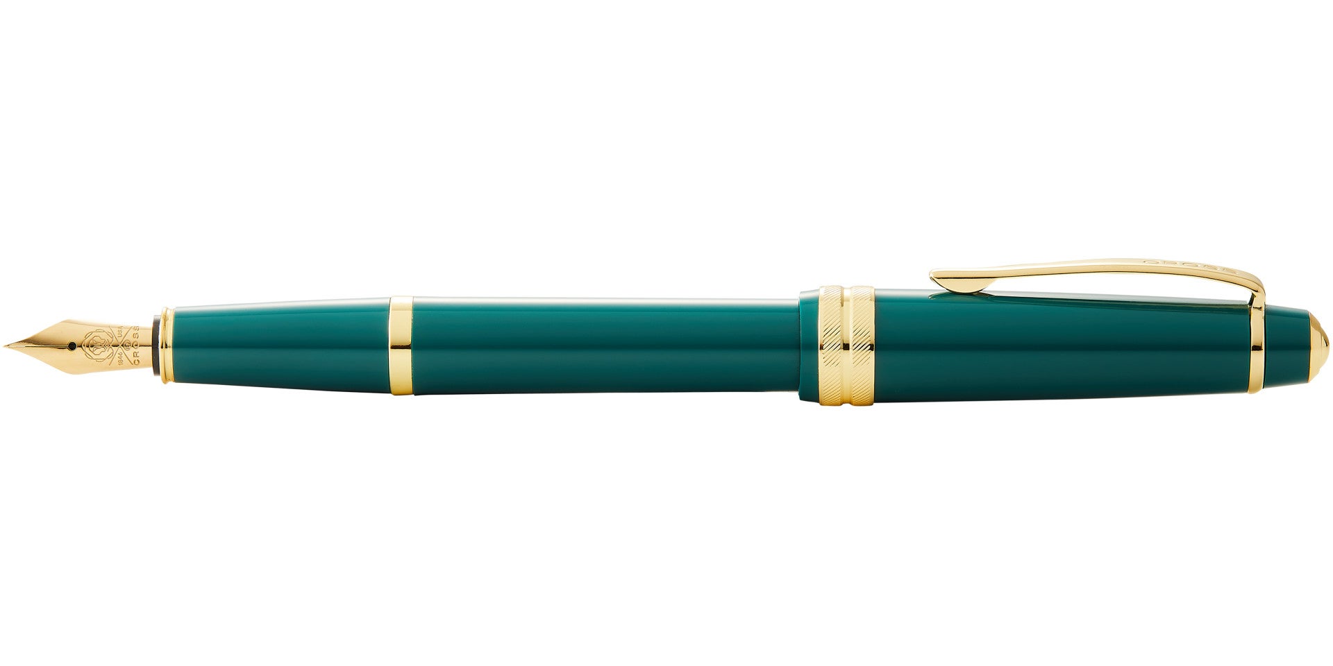 Bailey Light™ Polished Green Resin and Gold Tone Medium Nib Fountain Pen.