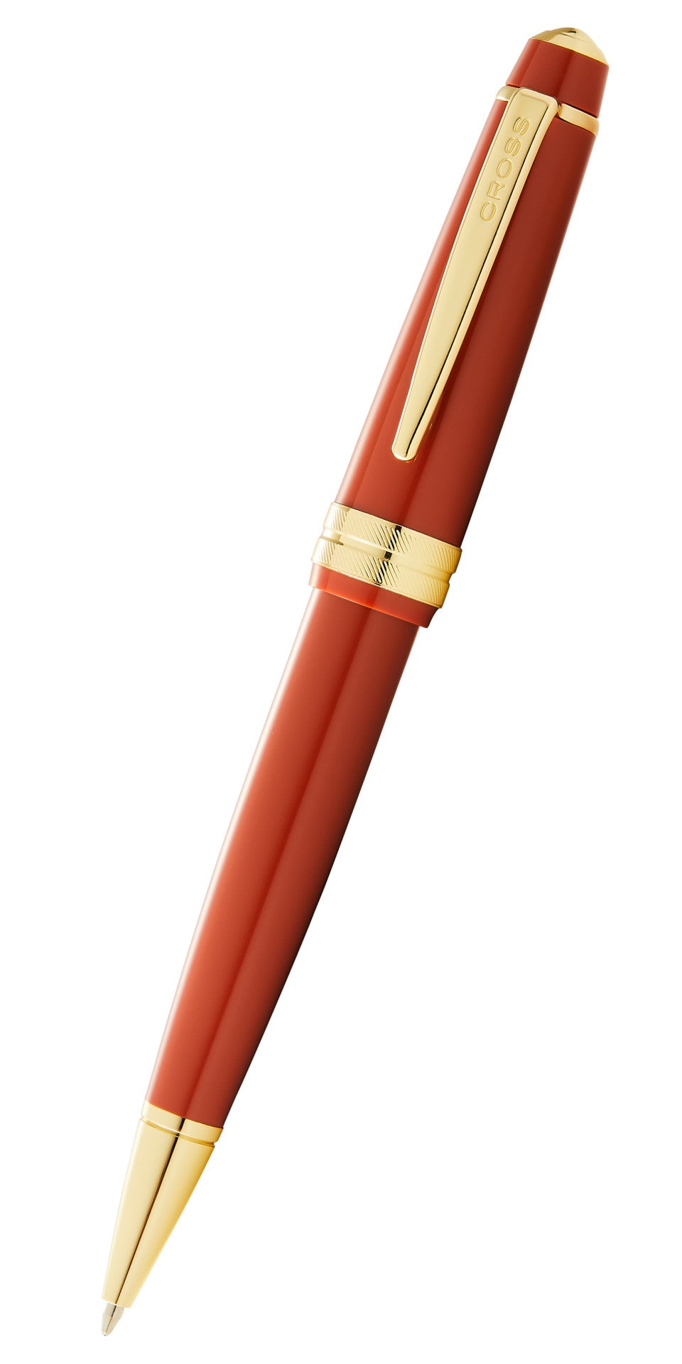 Bailey Light™ Polished Amber Resin and Gold Tone Ballpoint Pen.