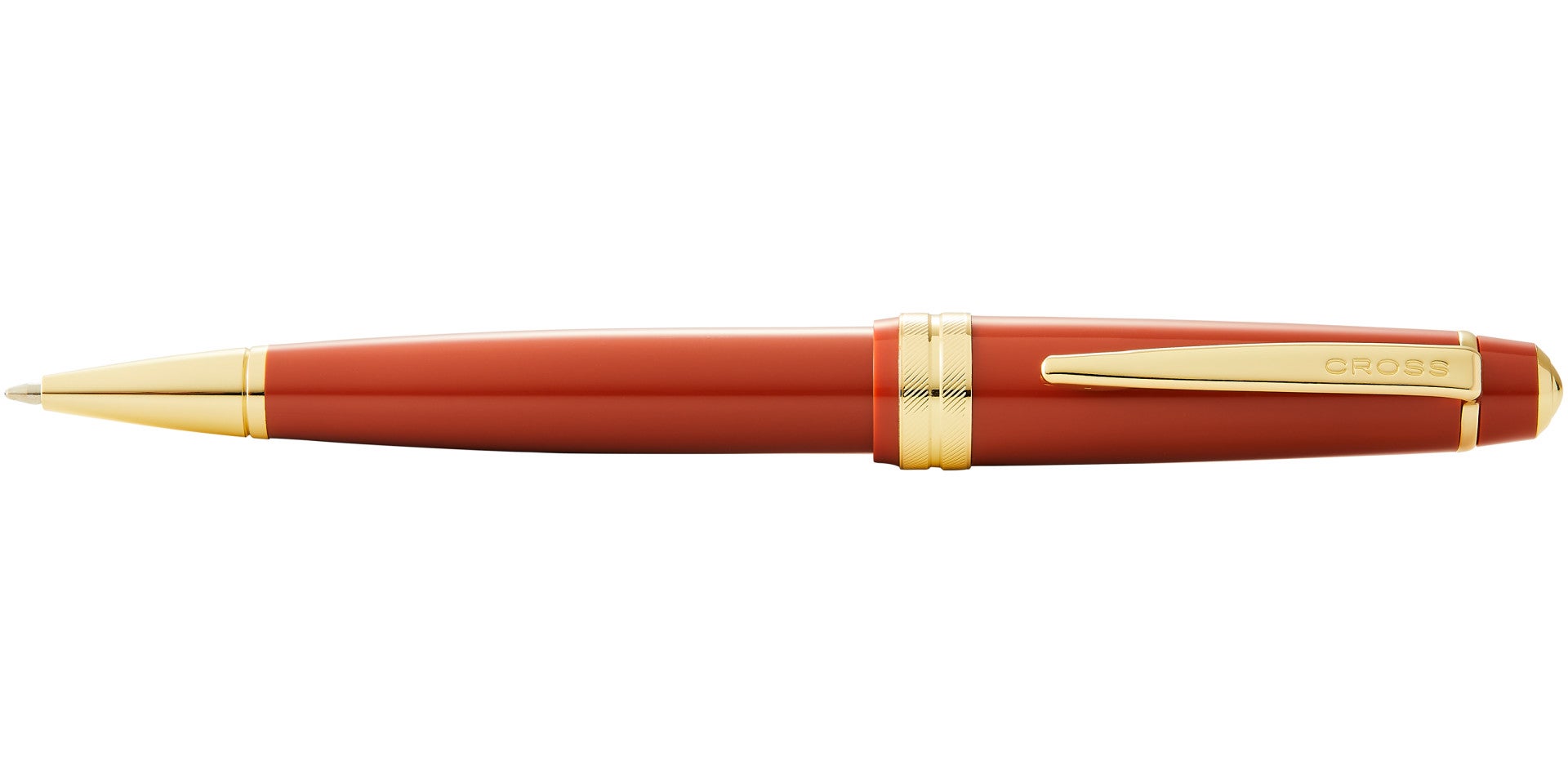 Bailey Light™ Polished Amber Resin and Gold Tone Ballpoint Pen.
