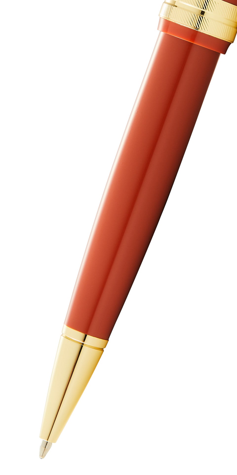 Bailey Light™ Polished Amber Resin and Gold Tone Ballpoint Pen.
