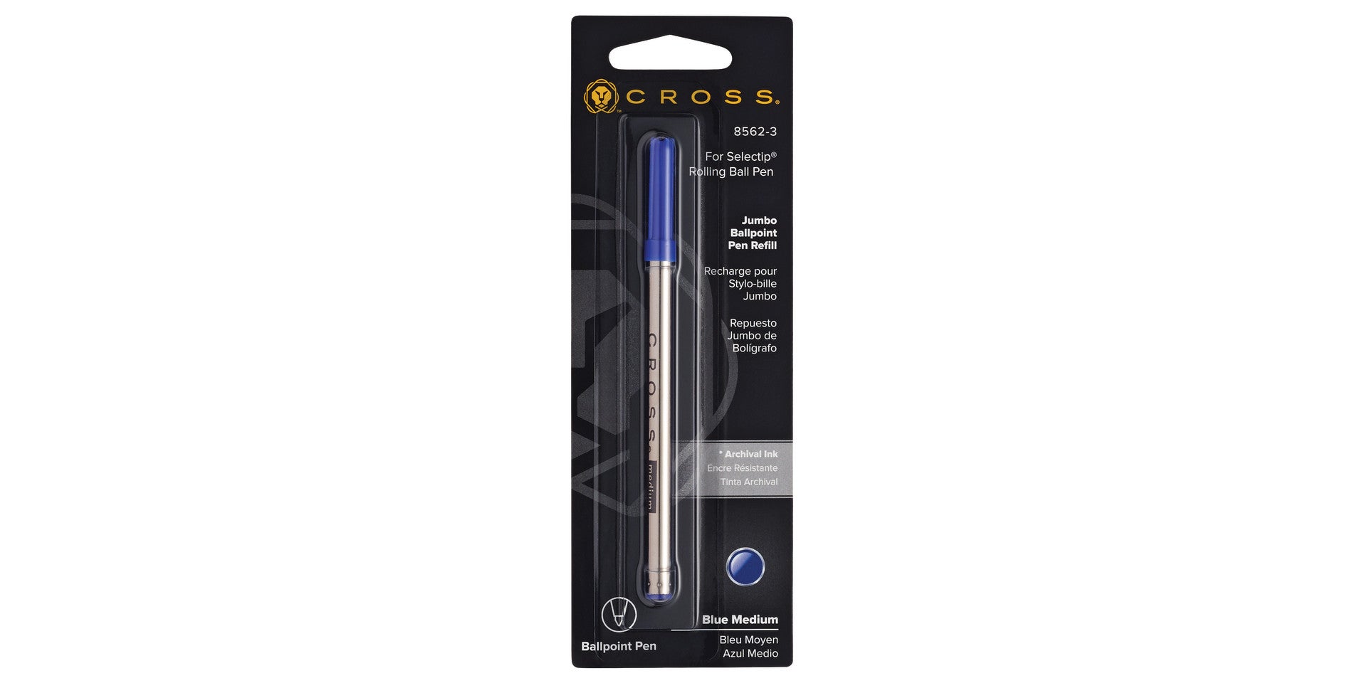 Selectip® Jumbo Ballpoint Pen Refill – Blue - Medium - Single Pack.