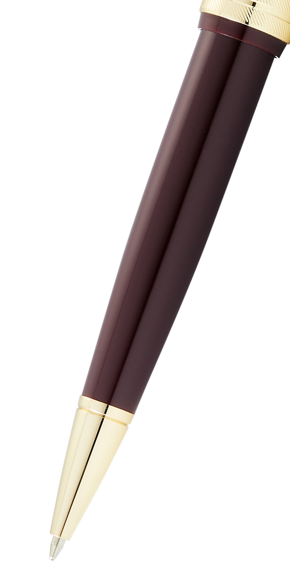 Bailey Light™ Polished Burgundy Resin and Gold Tone Ballpoint Pen.