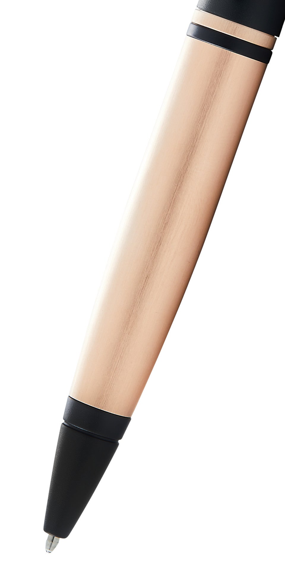 Calais™ Brushed Rose Gold Plate and Black Lacquer Ballpoint Pen.