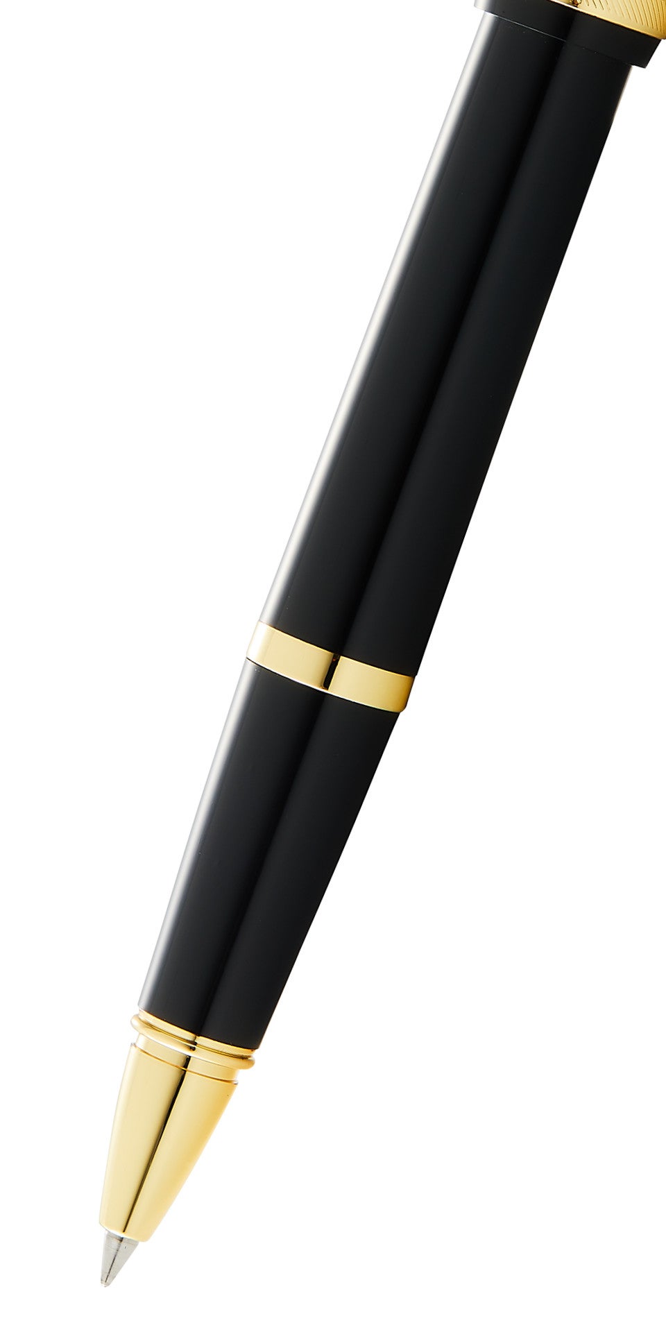 Bailey Light™ Polished Black Resin and Gold Tone Rollerball Pen.