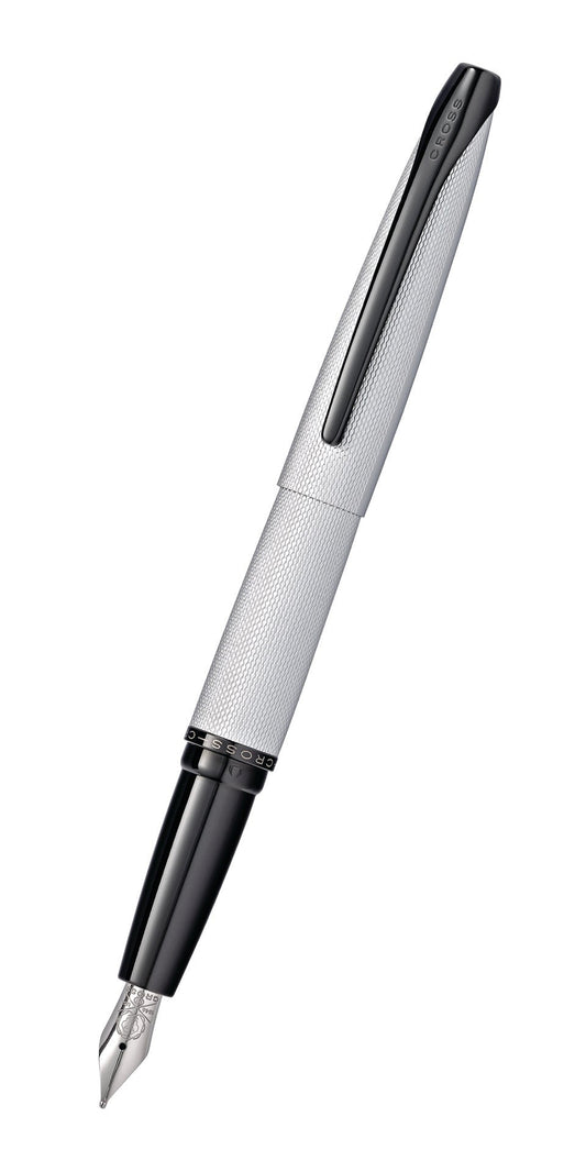 ATX® Brushed Chrome Medium Nib Fountain Pen.