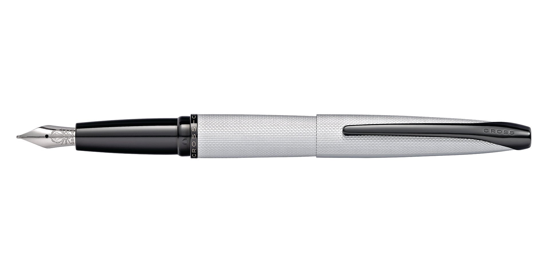 ATX® Brushed Chrome Medium Nib Fountain Pen.