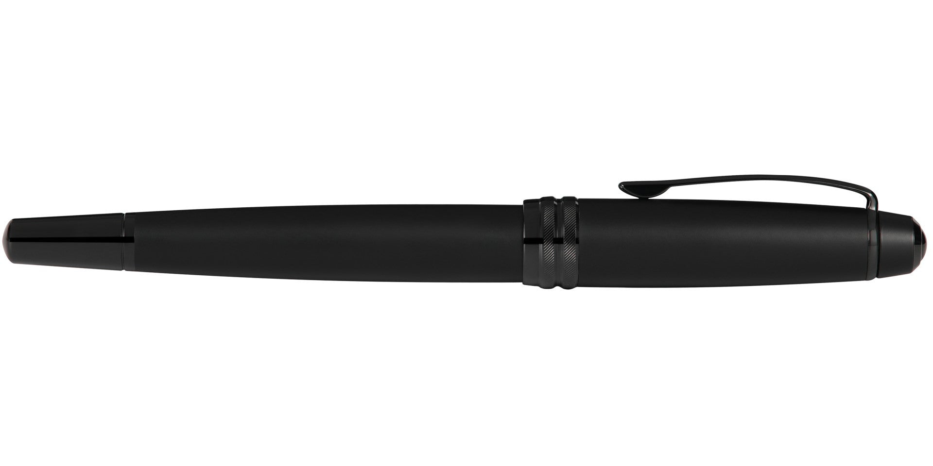 Bailey™ Matte Black Lacquer Stainless Steel Medium Nib Fountain Pen.