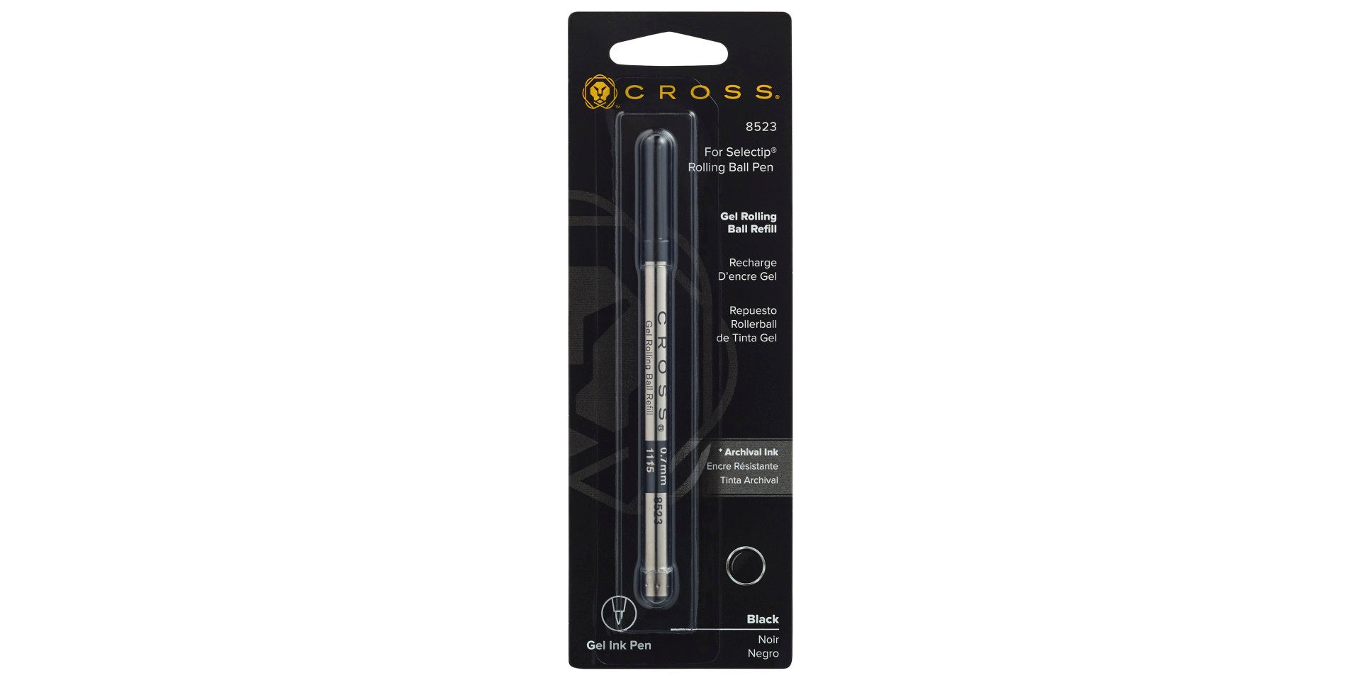 Selectip® Gel Rollerball Pen Refill - Black – Single Pack.