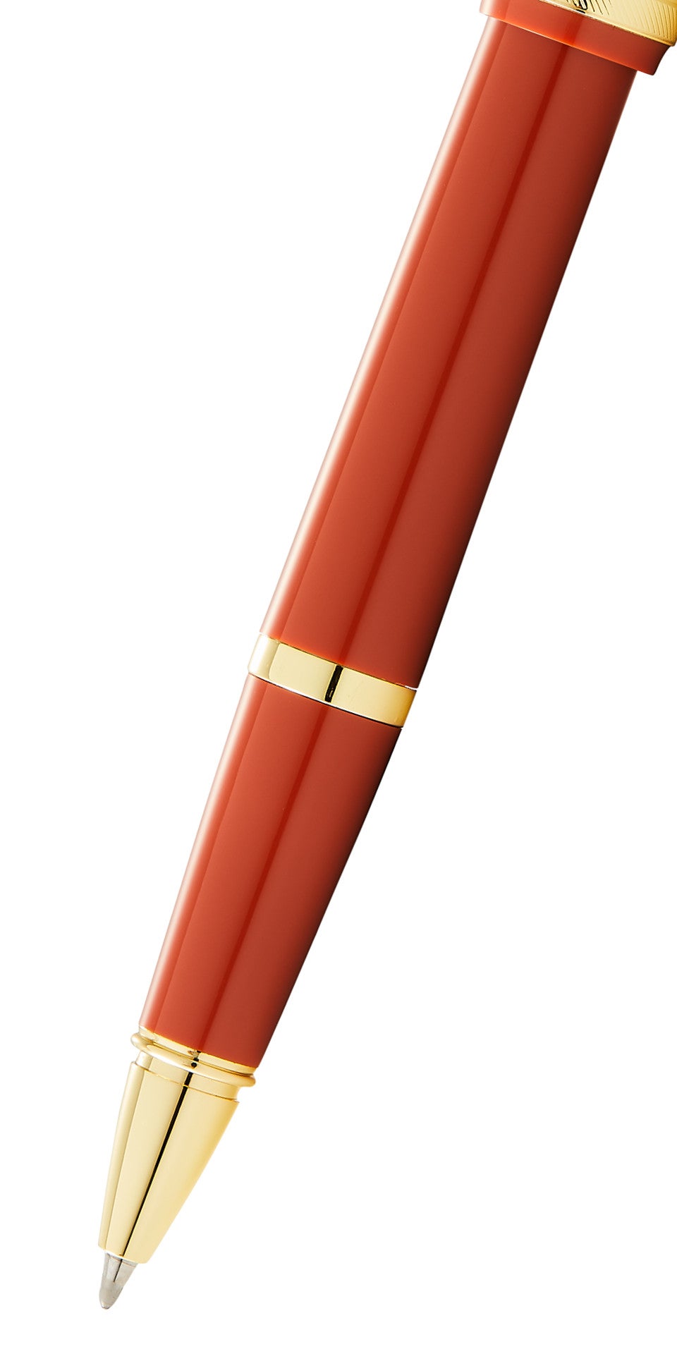 Bailey Light™ Polished Amber Resin and Gold Tone Rollerball Pen.