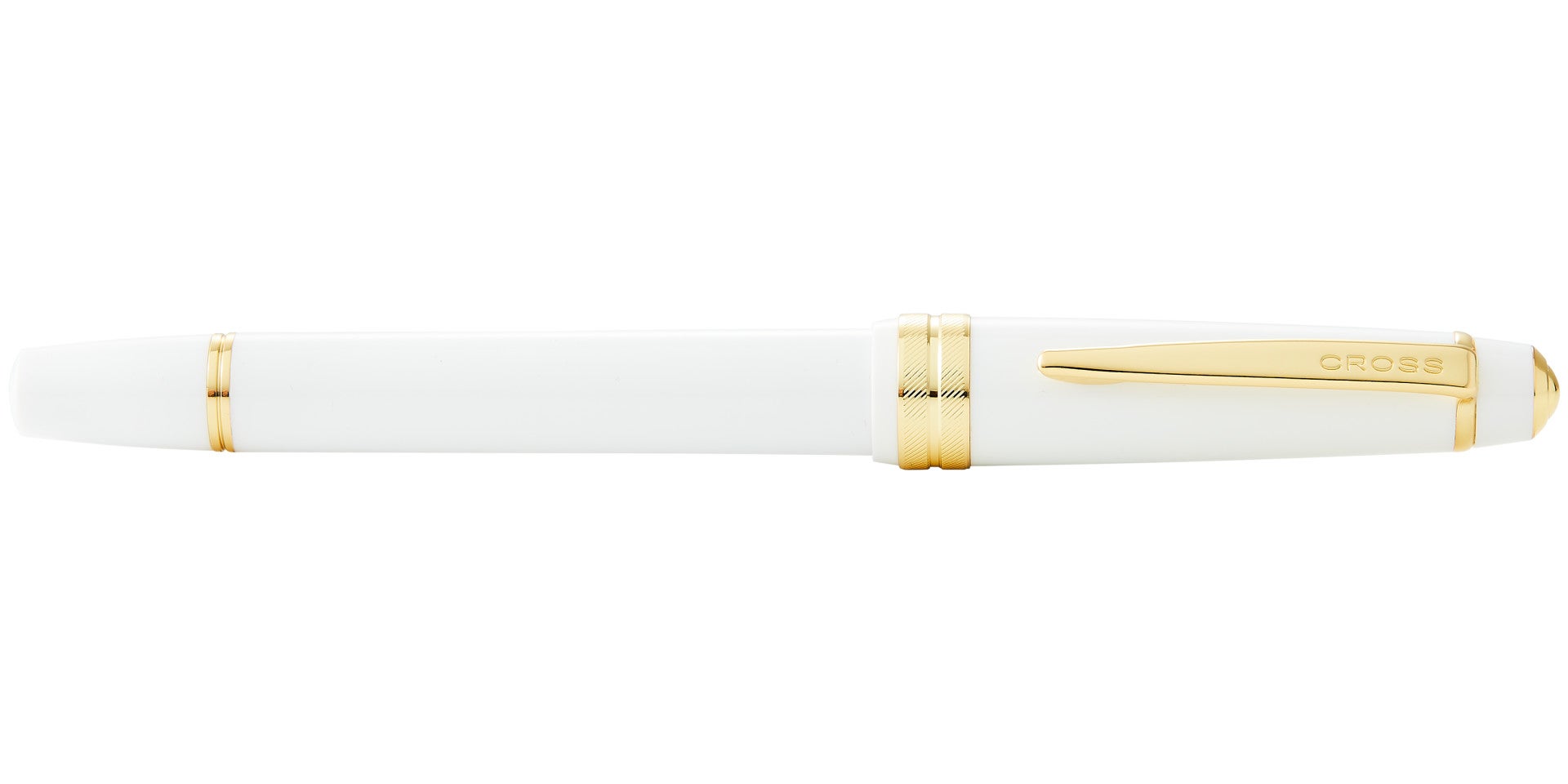 Bailey Light™ Polished White Resin and Gold Tone Fine Nib Fountain Pen.