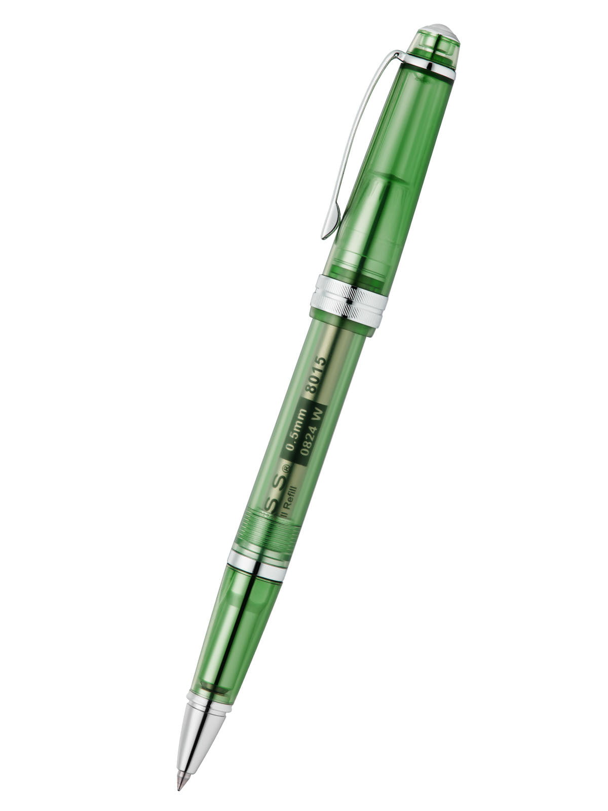 Bailey Light™ Translucent Green Resin Rollerball Pen.