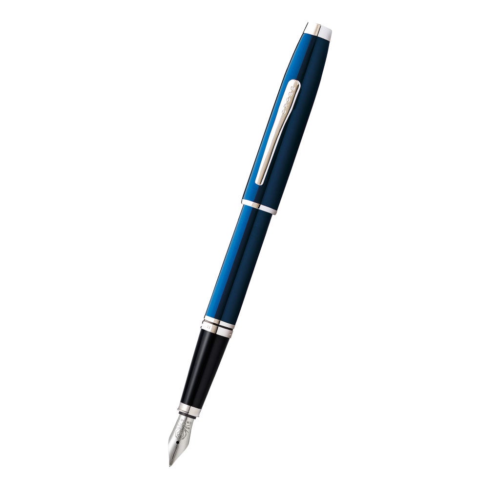 Coventry Blue Lacquer Fine Nib Fountain Pen.