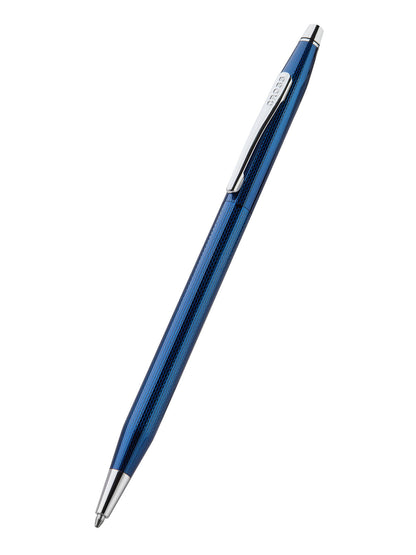 Classic Century® Translucent Cobalt Blue Engraved Diamond Pattern Ballpoint Pen.