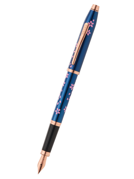 Century® II Cherry Blossom Translucent Blue Lacquer Medium Nib Fountain Pen.