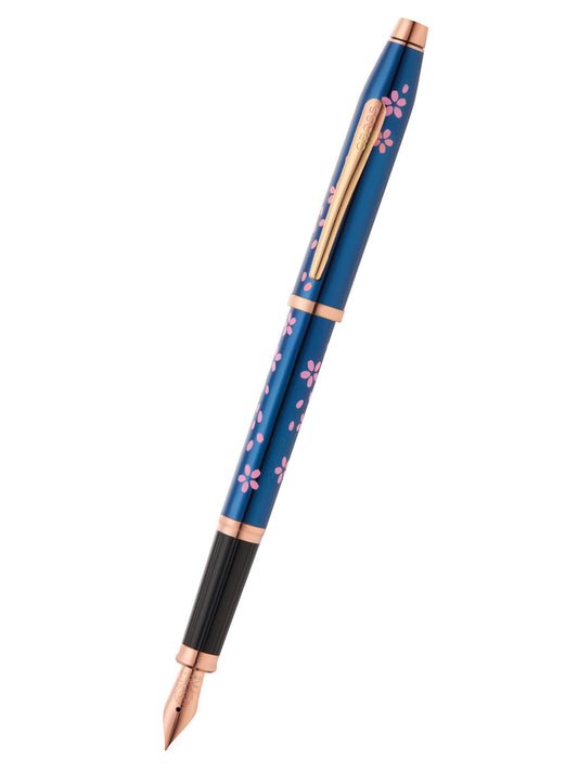 Century® II Cherry Blossom Translucent Blue Lacquer Fine Nib Fountain Pen.