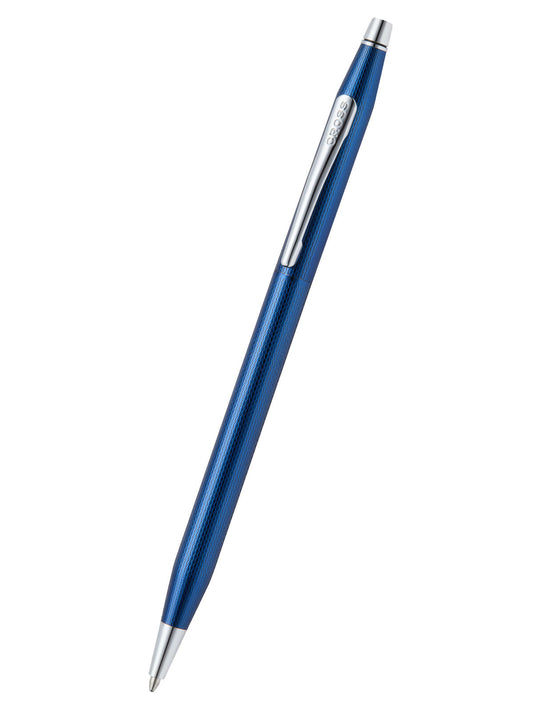 Classic Century® Translucent Cobalt Blue Engraved Diamond Pattern Ballpoint Pen.
