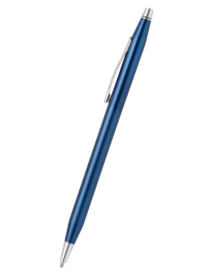 Classic Century® Translucent Cobalt Blue Engraved Diamond Pattern Ballpoint Pen.