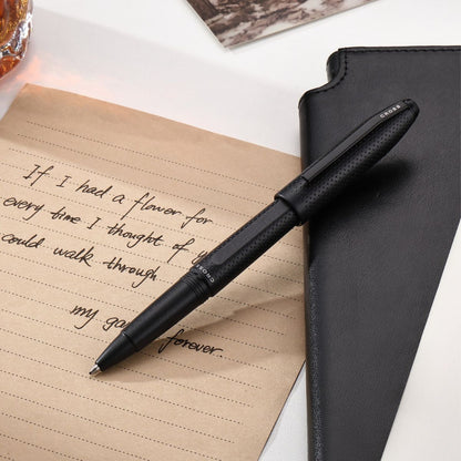 Prism Obsidian Black Resin with Polished Black Appointments Rollerball Pen
