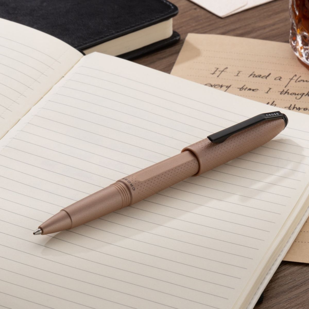 Prism Mocha Resin with Polished Black Appointments Jumbo Ballpoint Pen