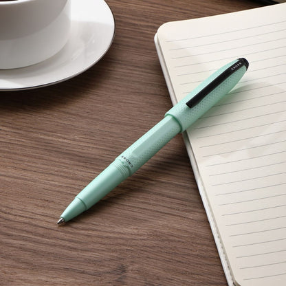 Prism Seafoam Resin with Polished Black Appointments Rollerball Pen