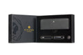 Century II Black Lacquer with Chrome Ballpoint Pen with Classic Black Zippered Leather Double Pen Case Gift Set