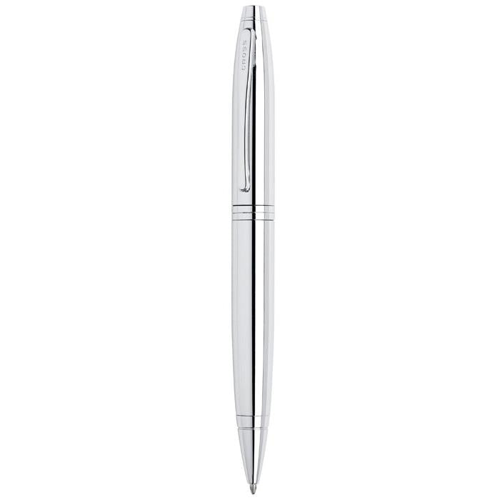 Calais™ Polished Chrome Ballpoint Pen and Mocha Smart Tracker Key Chain Gift Set