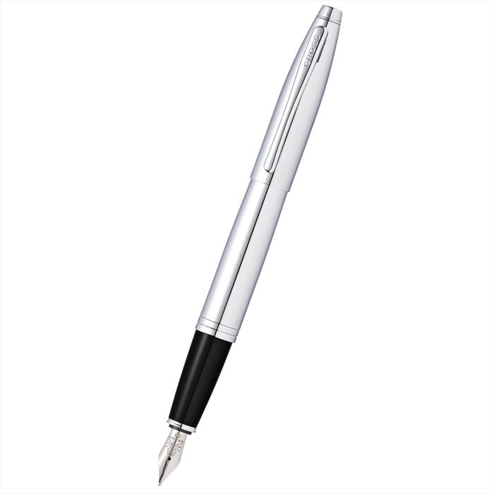 Calais Chrome Ballpoint Pen & Fountain Pen (Medium) Gift Set