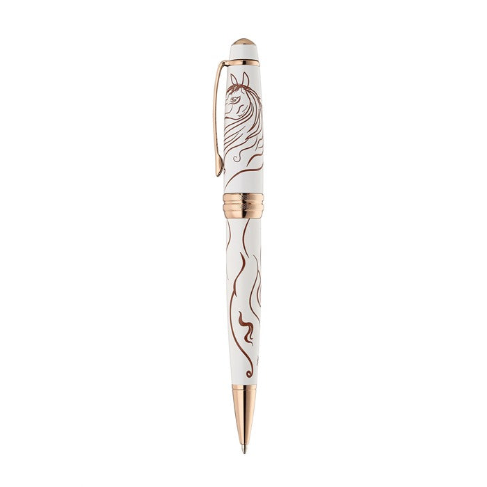 Bailey™ Zodiac Year of the Horse White Lacquer with Rose-Gold Plated Appointments Ballpoint Pen - view 2