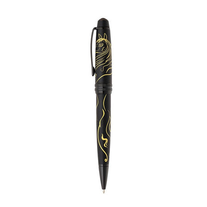 Bailey™ Zodiac Year of the Horse Matte Black Lacquer with Black PVD Appointments Ballpoint Pen - view 2