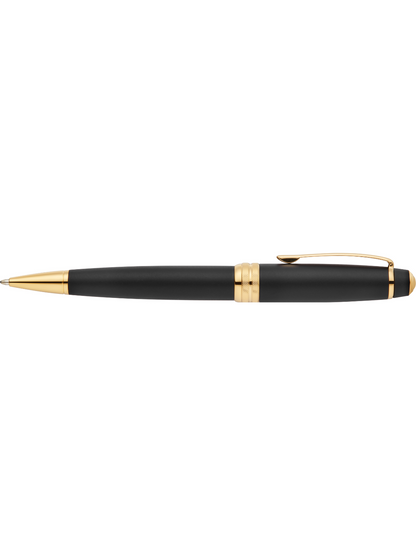 Bailey Matte Black Lacquer with 23KT Gold PVD Ballpoint Pen