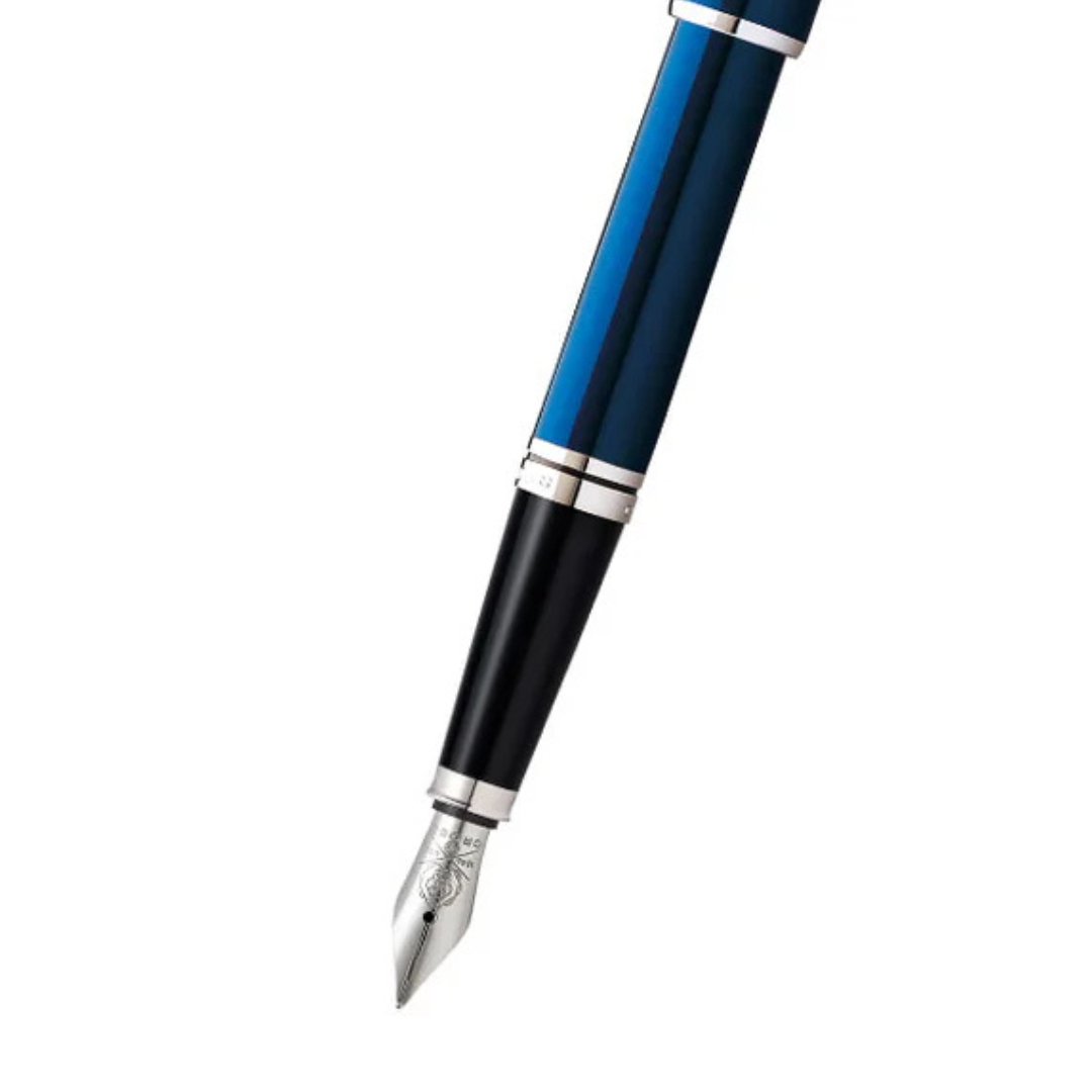 Coventry Blue Lacquer Fine Nib Fountain Pen.