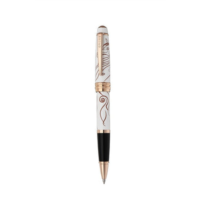 Bailey™ Zodiac Year of the Horse White Lacquer with Rose-Gold Plated Appointments Rollerball Pen - view 2
