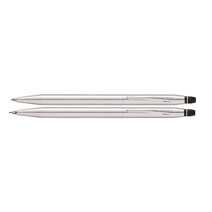 Click™ Chrome Ballpoint Pen and Pencil Gift Set