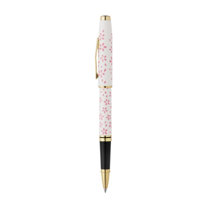 Coventry Cherry Blossom Pearl White Lacquer Rollerball Pen