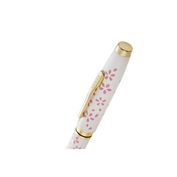 Coventry Cherry Blossom Pearl White Lacquer Rollerball Pen