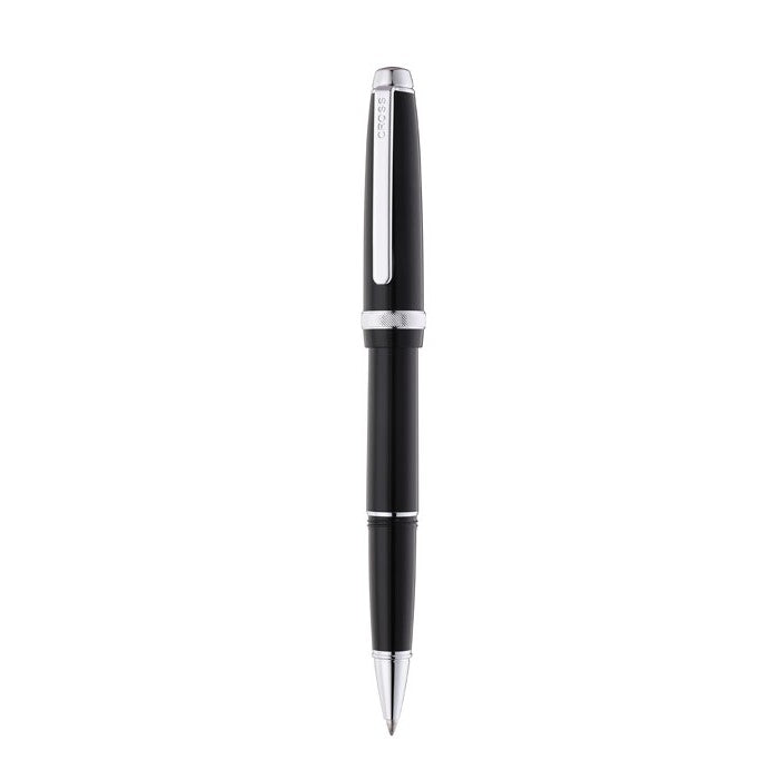 Lume Obsidian Black with Polished Chrome Appointments Ballpoint Pen & Fountain Pen (Medium) Gift Set