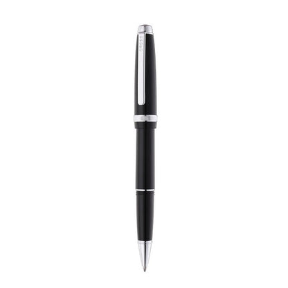 Lume Obsidian Black with Polished Chrome Appointments Ballpoint Pen & Rollerball Gift Set