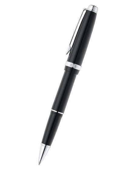 Lume Obsidian Black with Polished Chrome Appointments Rollerball Pen
