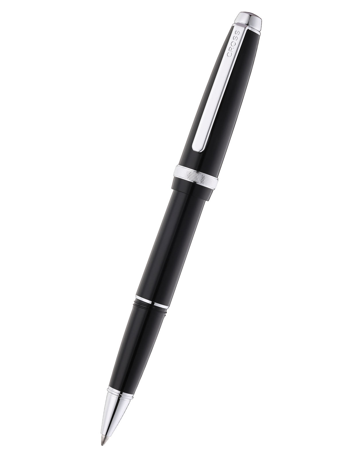 Lume Obsidian Black with Polished Chrome Appointments Rollerball Pen