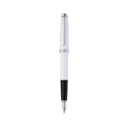 Lume Porcelain White with Polished Chrome Appointments Ballpoint Pen & Fountain Pen (Medium) Gift Set