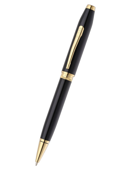 Foundry Glossy Black Lacquer with PVD Gold Appointments Ballpoint Pen